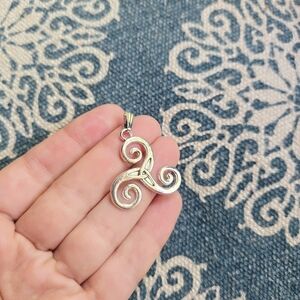 New Silver Celtic Triskele Pendant